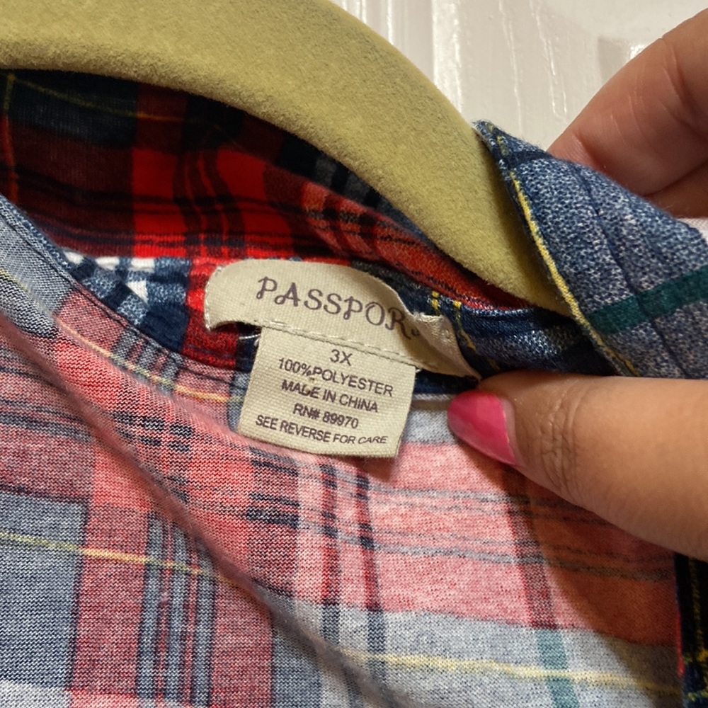 Plus Size Plaid Top - Picture 4 of 5